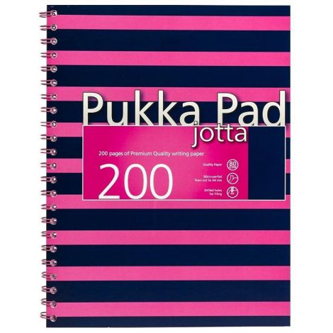 Kołozeszyt Pukka Pad Project Book Jotta Navy A4/100/80g kratka, różowy